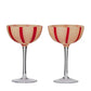 Aperitivo Set 2 Coupe Glass 10x15.5cm Red