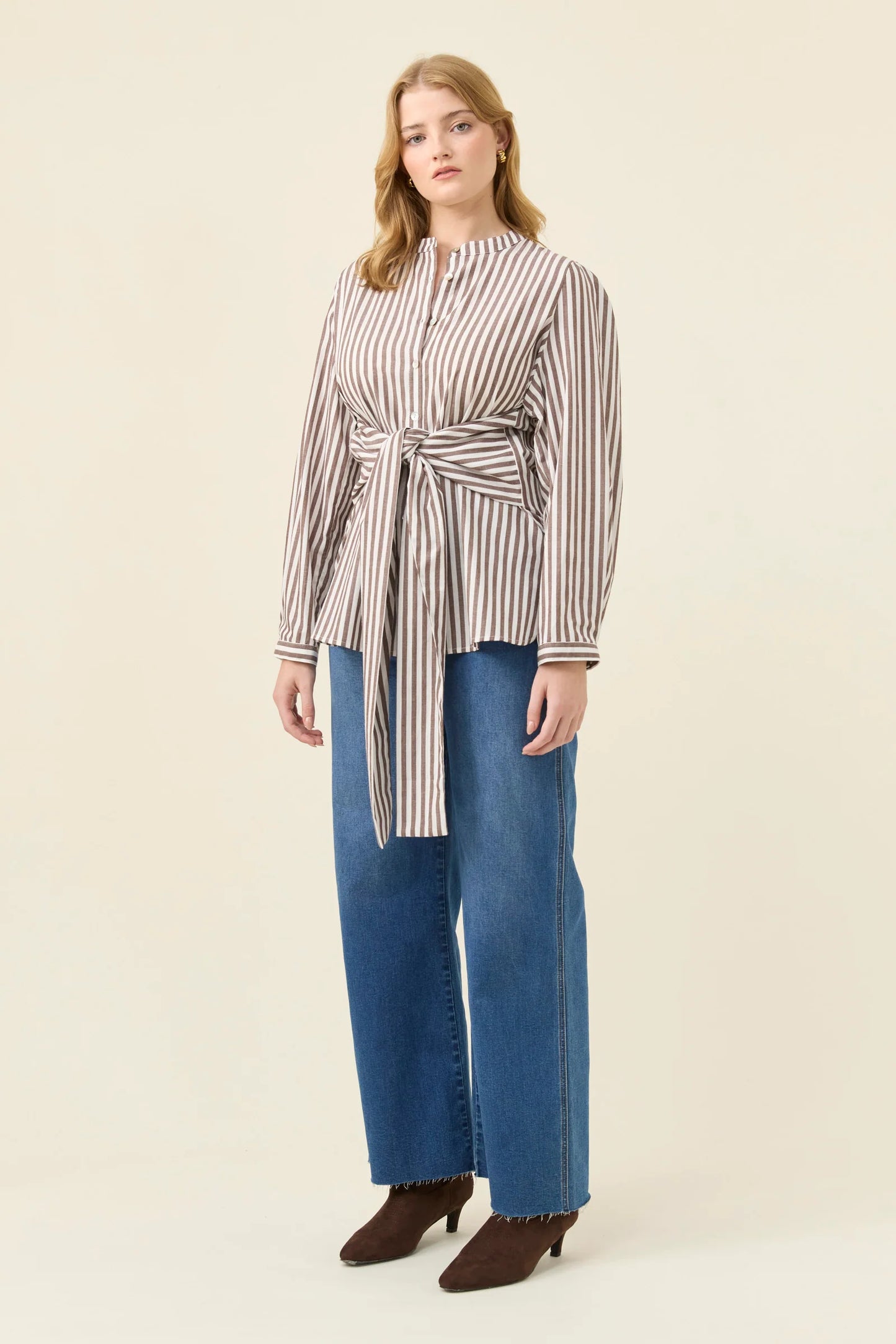 Quinn Wrap Shirt - Chocolate