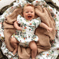 Hazelnut Diamond Knit Organic Baby Blanket
