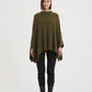 V Detail Oversized Knit  Dark Moss (One Size)