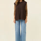 Miru Crew Knit Vest Chocolate