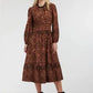 Evermore Dress - Cognac / Black