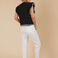 Athena Frill Knit Top - Onyx