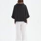 Funnel Neck Boxy Top - Black