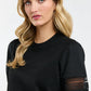 Alex Cotton Sleeve Tee - Black