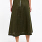 Dakota Linen Skirt Khaki