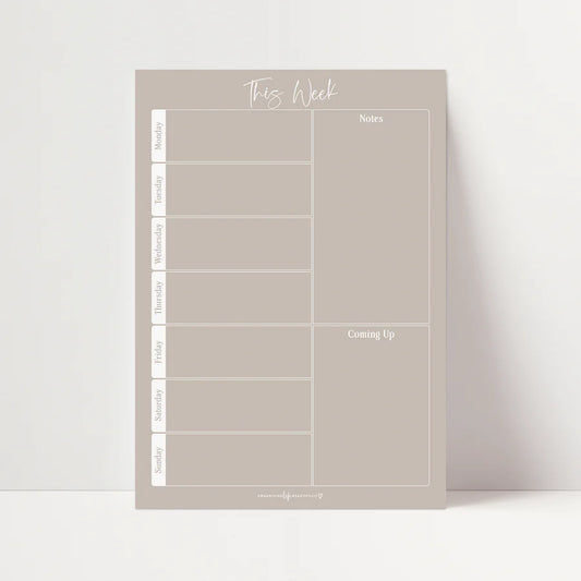 Weekly Magnet Planner A4 - Oatmeal