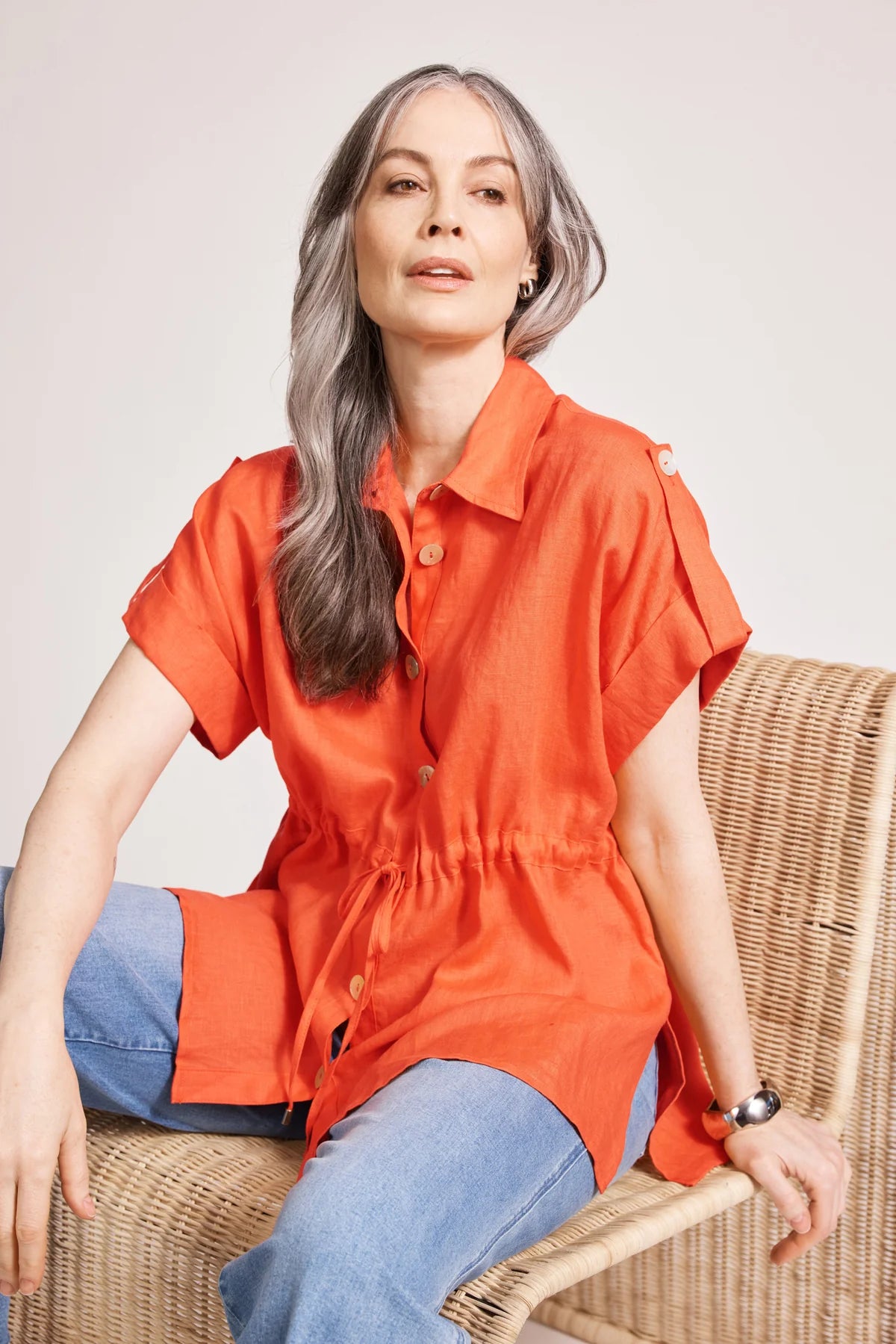 Miramar Tie Shirt Coral (One Size)