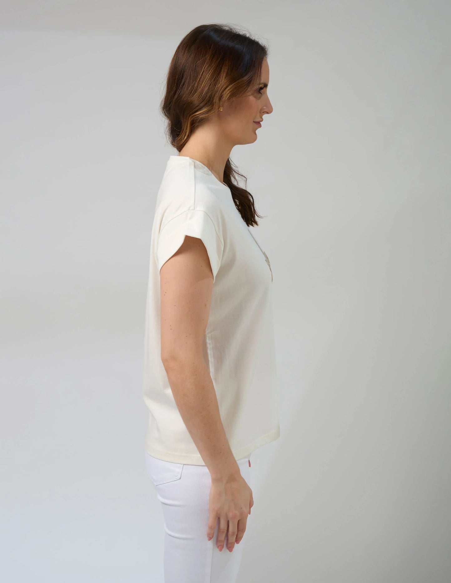 Cuff Tee Zebra Cross - Cream