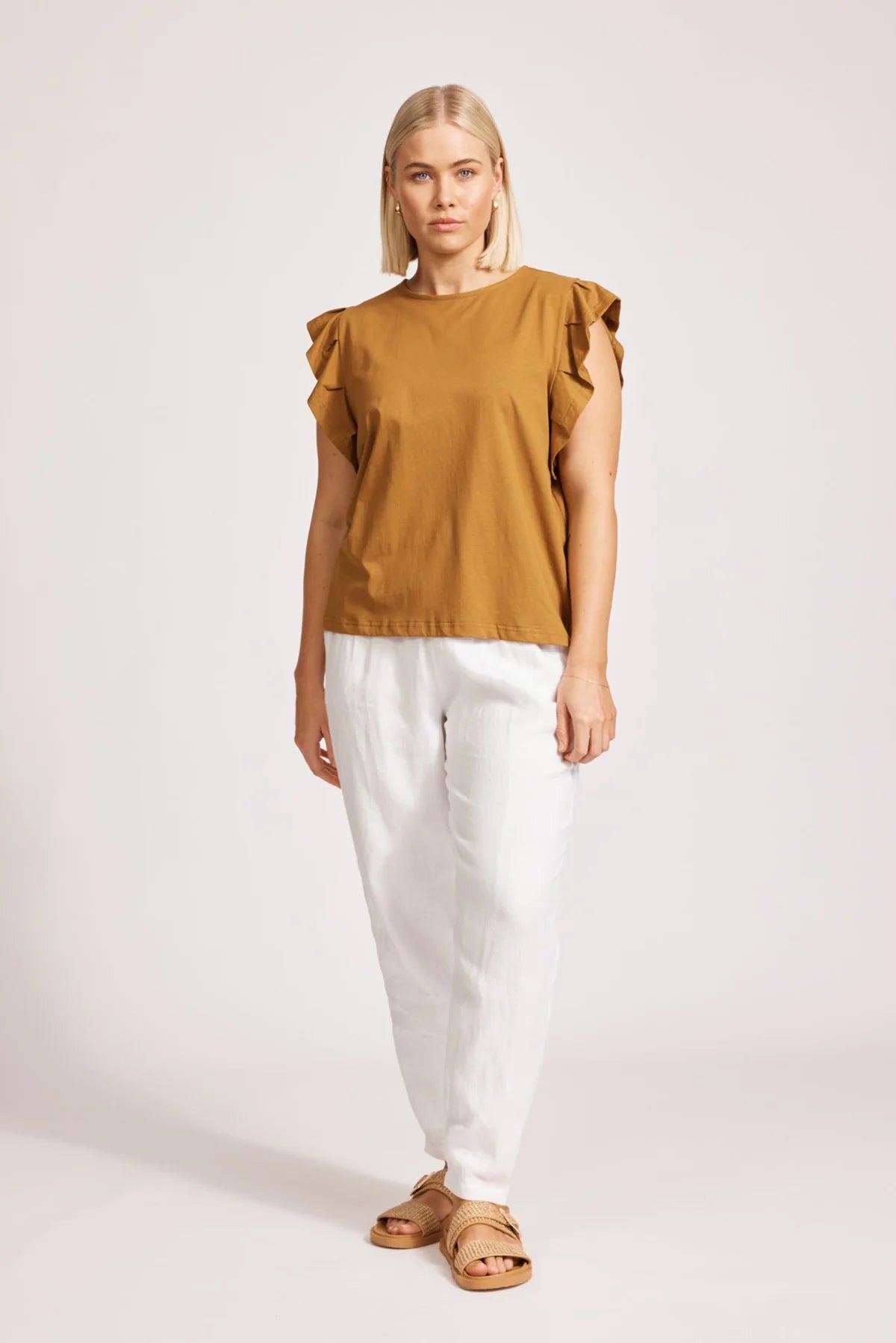 Francia Frill Tank Caramel