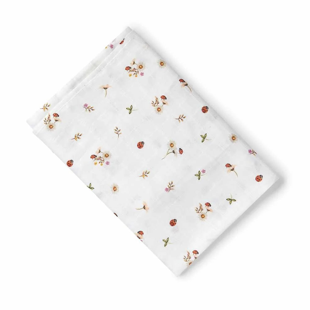 Lady Bug Organic Muslin Wrap