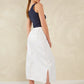 Dalton Denim Skirt White