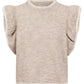 Athena Frill Knit Top - Stone