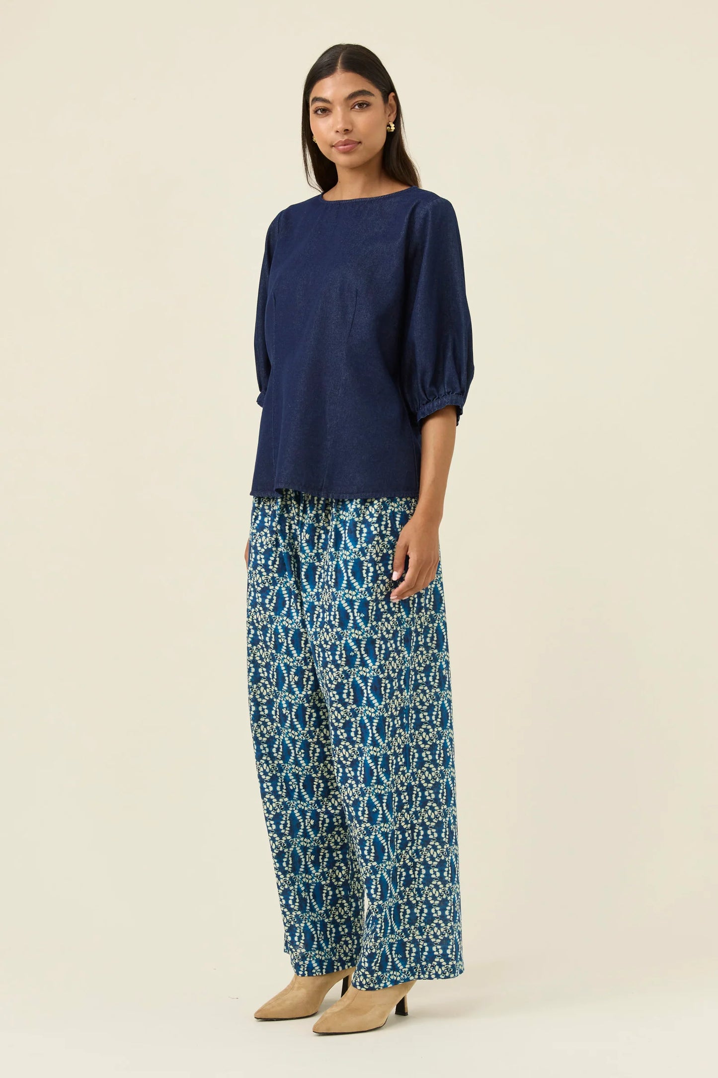 Sloane Denim Top Indigo