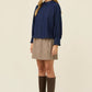 Sloane Denim Frill Shirt Indigo