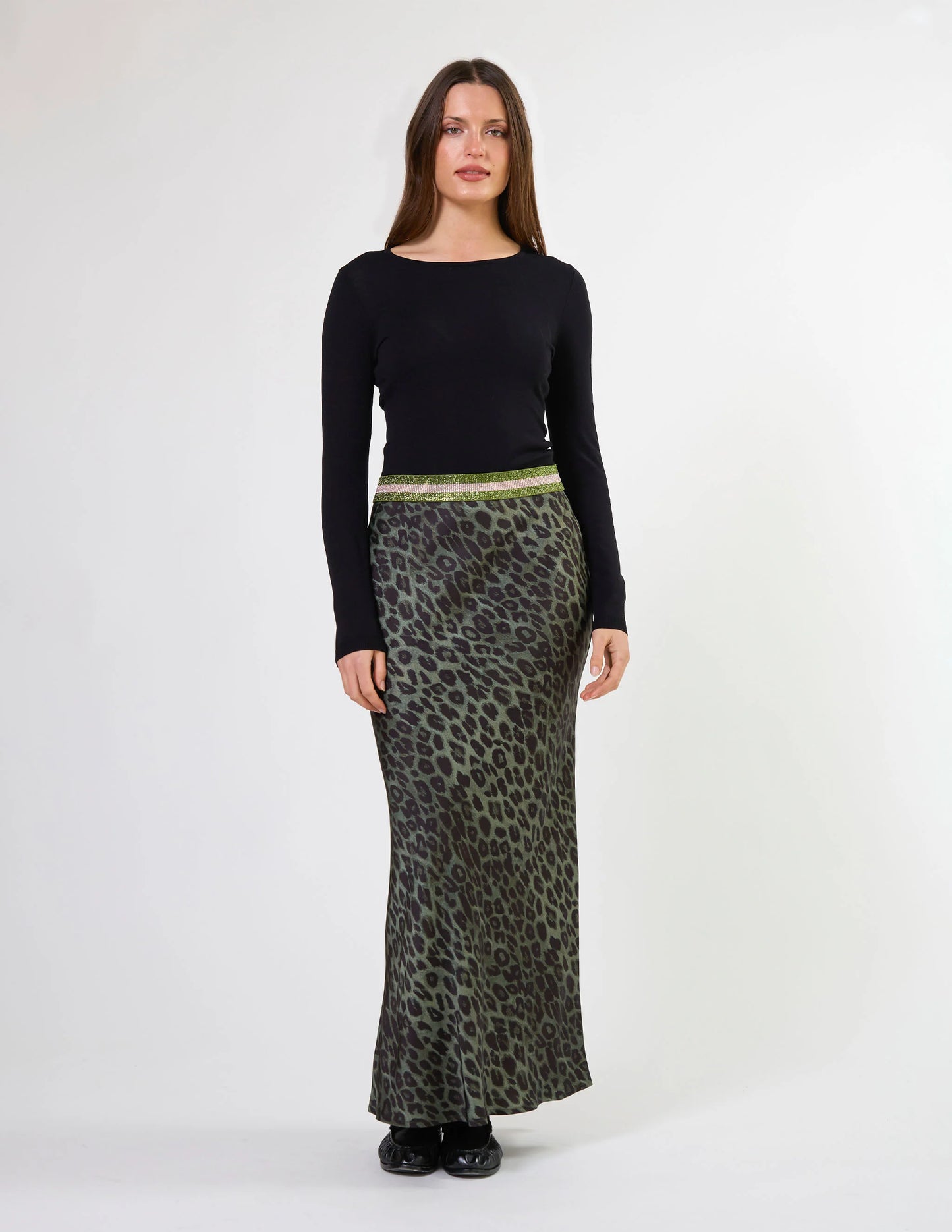 Bretta Skirt Khaki Leopard
