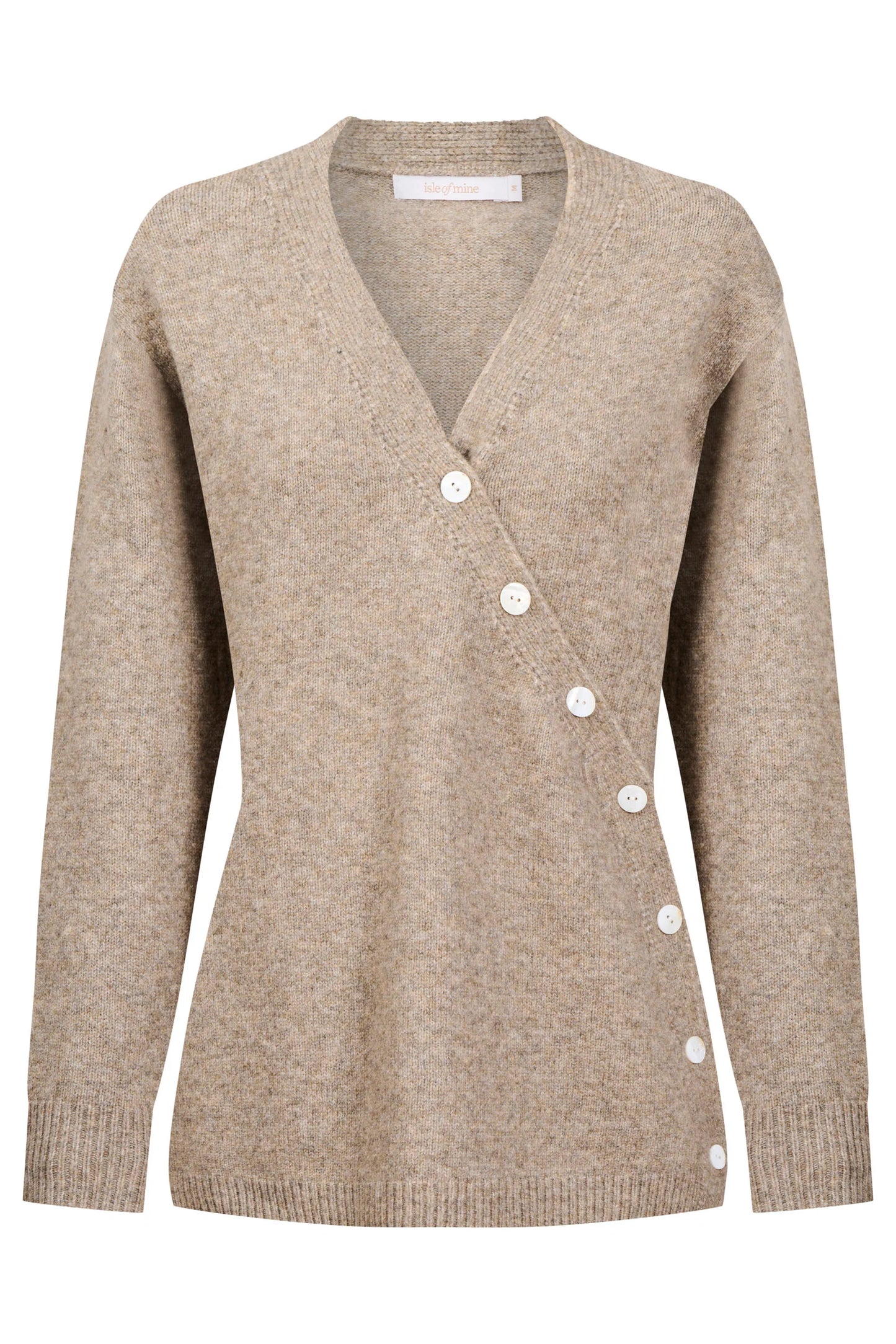 Miru Button Cardigan - Stone