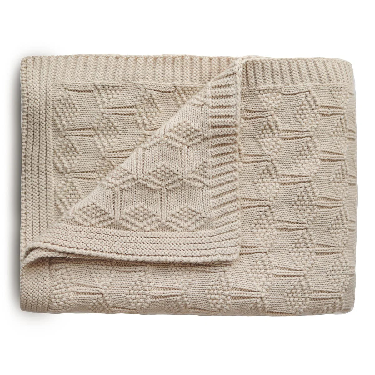Mushie Honeycomb Blanket Beige