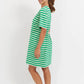 Limon Stripe Tee Dress - Green