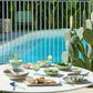 Saltara Bamboo Fibre Dinner Plates 4pcs Set Dark Green & Mint Green