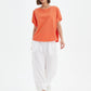 Bubble Sleeve Tee -  Orange Ember