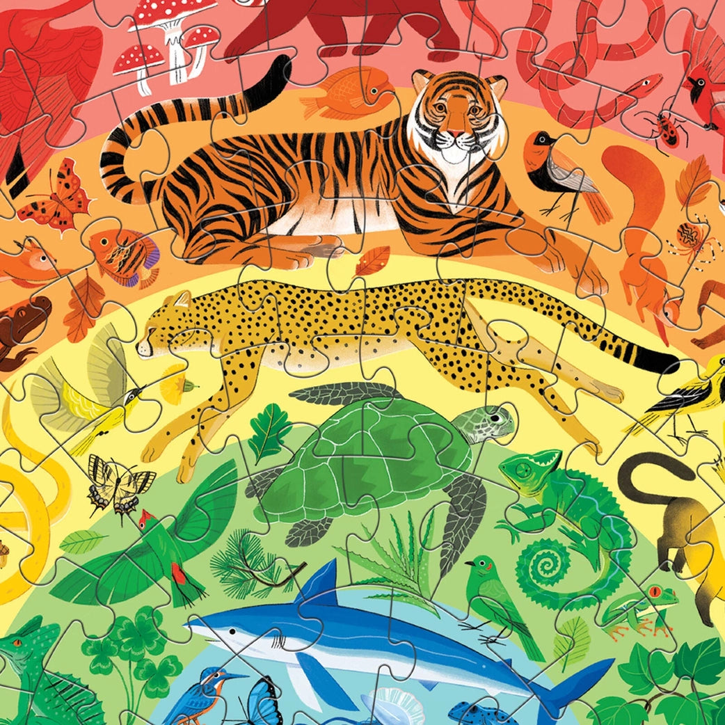 Classic Floor Puzzle 100 Piece - Rainbow Animals