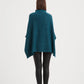 Funnel Neck Shawl Teal Blue (One Size)