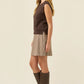Darby Knit Vest - Chocolate