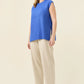 Miru Crew Knit Vest Cobalt