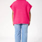 Valenza Knit Poncho - Hot Pink (One Size)