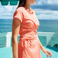 Francia Tie Dress - Coral