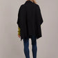 Palmer Knit Cape One Size - Black