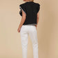 Athena Frill Knit Top - Onyx