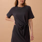 AGNES TIE MINI TEE DRESS/PHANTOM