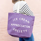 Ice Cream Appreciation Society - Lavender Canvas Tote Bag