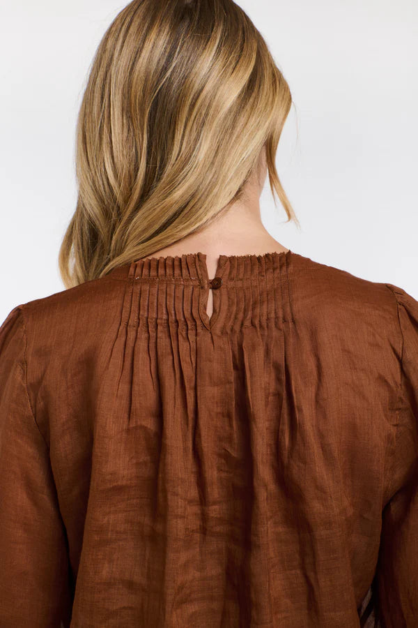 Ariel Long Sleeve Top - Brandy