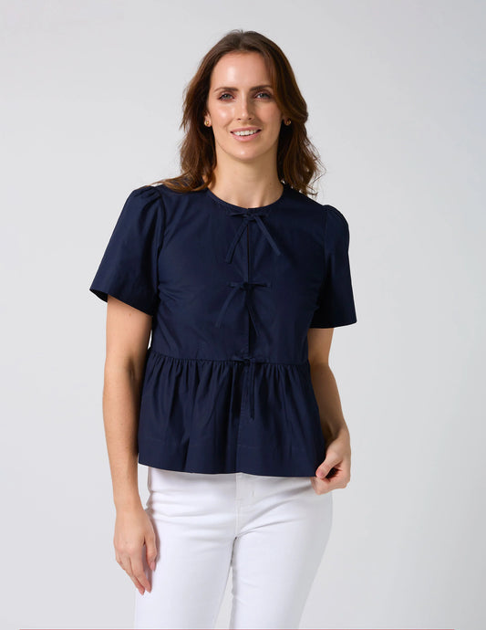 Eva Blouse - Navy