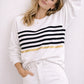 Bally Sweater White - Stripes