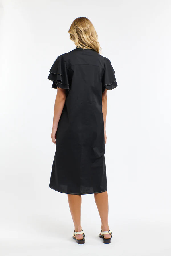 Lainie Flutter Dress Black