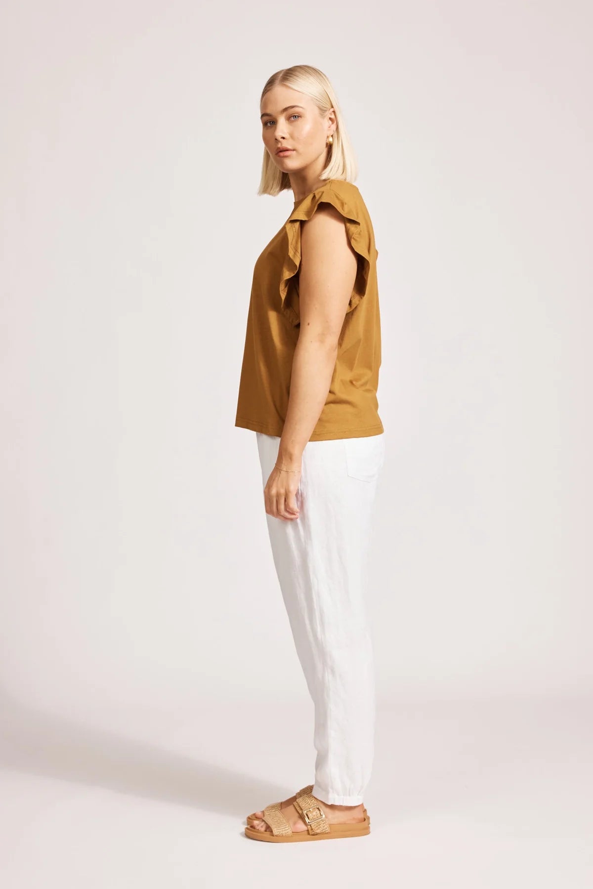 Francia Frill Tank Caramel