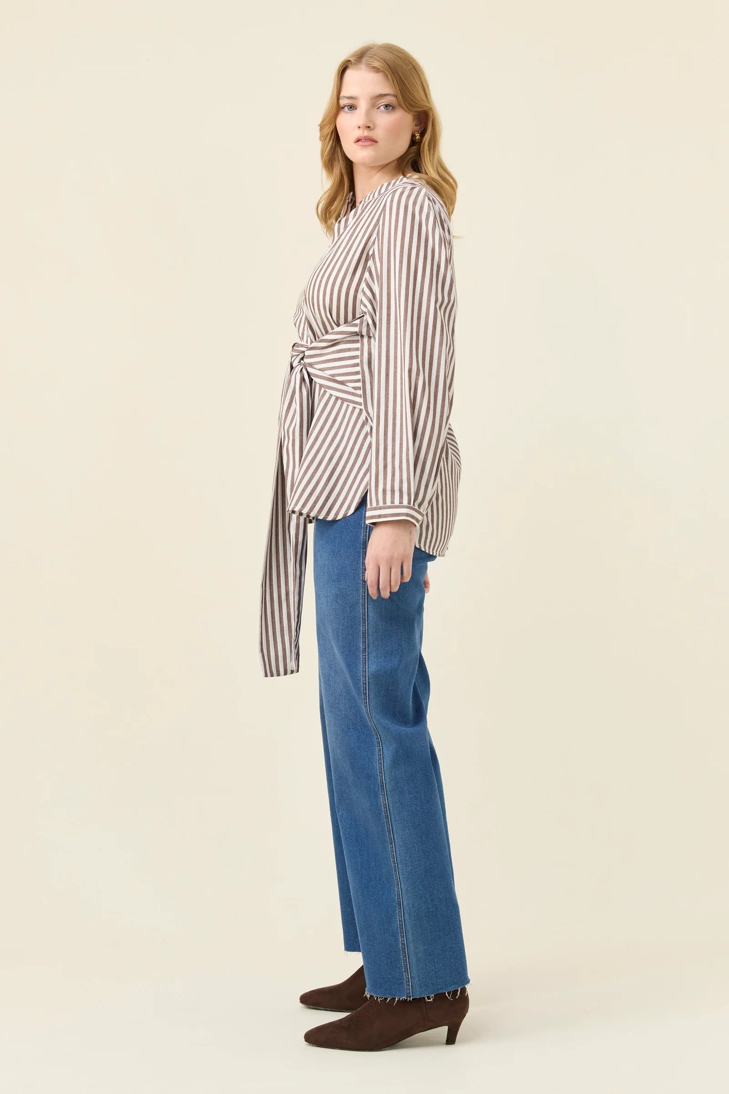 Quinn Wrap Shirt - Chocolate