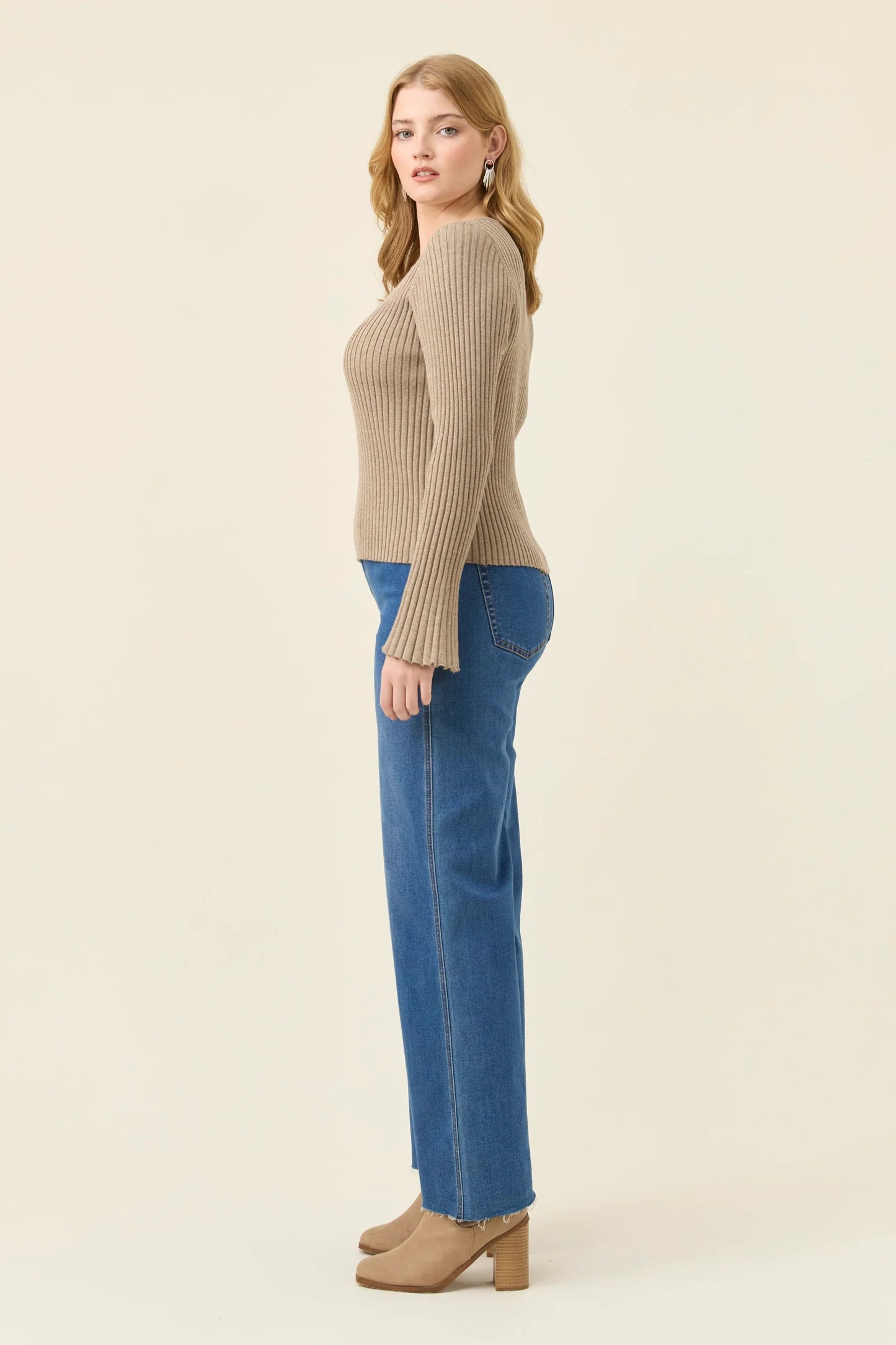 Darby Knit Top Stone