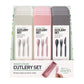 For The Earth Wheat Straw Travel Cutlery Set - Assorted