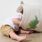 Cotton Rope Embroidered Hamper - Dinosaur