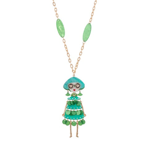 Sia Necklace - Funky Green