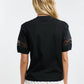 Alex Cotton Sleeve Tee - Black