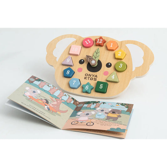 A Day with Kiki-Wooden Koala Learning Clock
