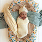 Sage Diamond Knit Organic Baby Blanket