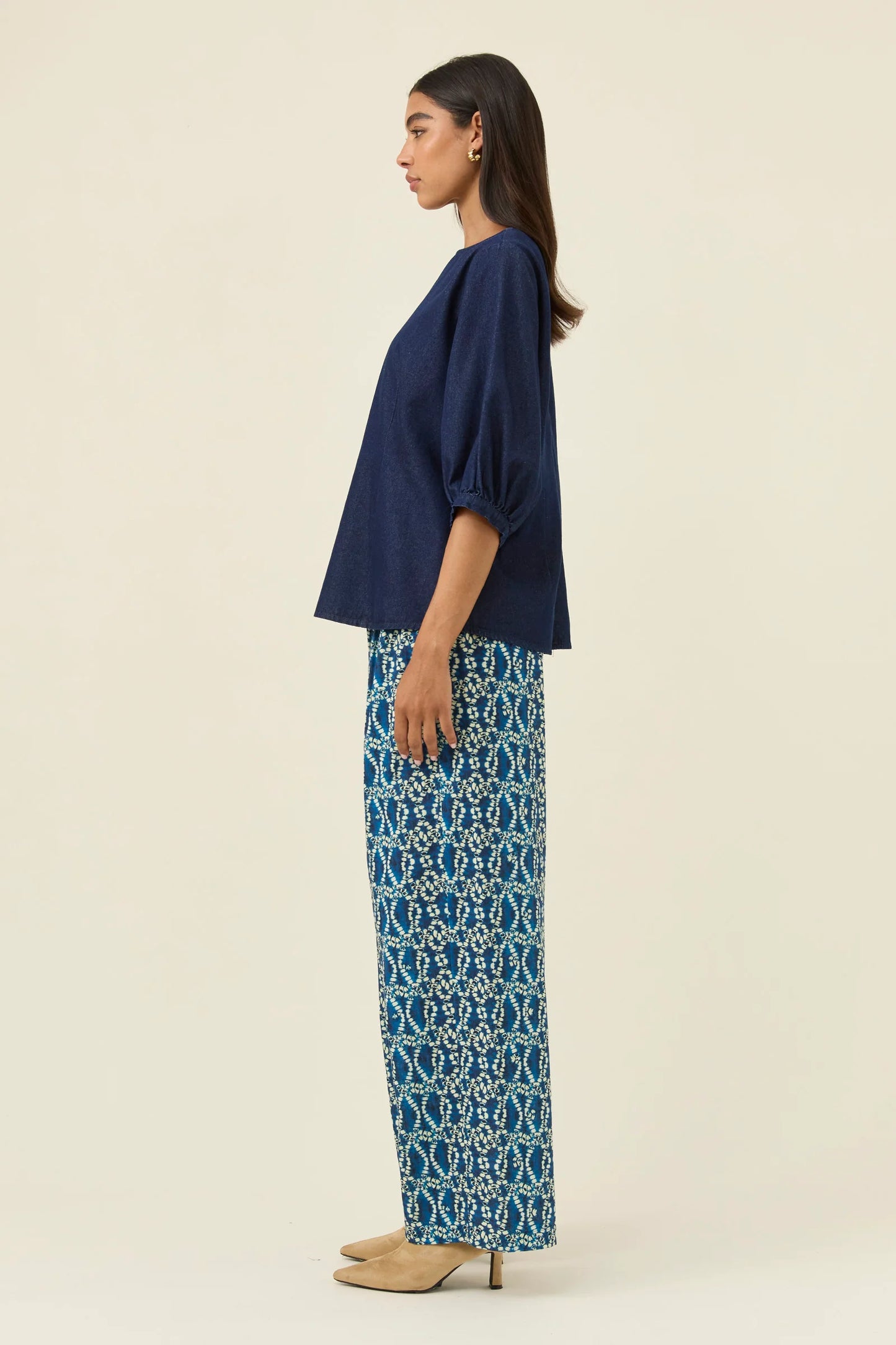 Sloane Denim Top Indigo