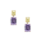 Champagne 2 Tone Crystal Earrings